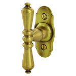 Bouton cr�mone sur platine manoir 72 x 32 mm laiton vieilli brionne v. 1070300lv