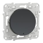 Bouton - poussoir odace 10 a  vis lumineux anthracite 0, 15 ma schneider electric s540276 gris anthracite ...