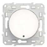 Bouton - poussoir odace avec led lumineux bleu 10 a schneider electric s520276 blanc
