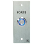 Bouton poussoir no / nf sur plaque inox 40 x 100 mm avec 2 vis anti - vandales heracles pl40nfl