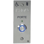 Bouton poussoir no / nf sur plaque inox 40 x 100 mm loi pmr avec 2 vis anti - vandales heracles pl40nflh ...