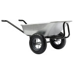 Brouette expert twin premium galva � roues gonfl�es 150 l haemmerlin 306015201
