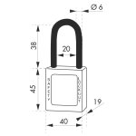 Cadenas de consignation anse nylon 40mm rouge - fth thirard - 00091270