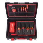 Caisse � outils packout pour �lectricien 62 pi�ces milwaukee 4932499466 noir