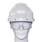 Casque de chantier iris 2 avec porte - badge blanc auboueix 0271pbc blanc