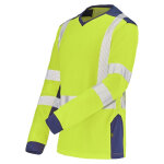 T - shirt manches longues fluo safe xp hv jaune / bleu marine t2 / m cepovett 22 - 9t85 - 701 - 2 / m ...