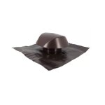Chapeau de ventilation d160 marron avec collerette d'�tanch�it� nicoll vve16m