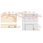 Charnire invisible air 150 finition titane  encastrer salice 3598647939137