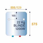 Chauffe - eau lectrique blind vertical mural 200l - thermor - 251085