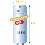 Chauffe - eau électrique blindé vertical mural 50l 2000w - thermor - 241039 Chauffe - eau électrique blindé vertical mural 50l 2000w - thermor - 241039