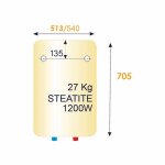 Chauffe - eau lectrique vertical mural statis 100l - thermor - 251177