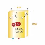 Chauffe - eau plat multi - positions malicio 3 statite connect 65l - thermor - 231064