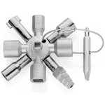 Cl� universelle twinkey� pour armoires de commande � 8 empreintes knipex 001101