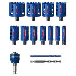 Coffret de 11 scies - trépans expert tough material de diamètre 20 / 22 / 25 / 32 / 35 / 40 / 44 / 51 ... Coffret de 11 scies - trépans expert tough material de diamètre 20 / 22 / 25 / 32 / 35 / 40 / 44 / 51 ...