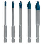 Coffret de 5 forets hard ceramic hex - 9 mixtes - bosch expert - 2608900597