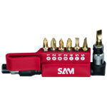 Coffret de 7 embouts de vissage avec cl 1 / 4'' - sam outillage - emb - 7