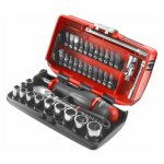 Coffret douilles 1 / 4'' 6 pans mtriques 5, 5  14mm - facom - rl. nano1pb