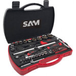 Coffret de douilles et accessoires 1 / 4'' et 1 / 2'' 60 pi�ces sam outillage 75 - shr60