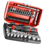 Coffret de douilles et d'accessoires 12 pans 1 / 4'' 27 pi�ces facom rl. nano112