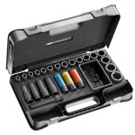 Coffret  douilles  chocs 1 / 2'' impact 6 pans 10 - 32 mm facom ns. 550b