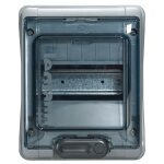 Coffret tanche plexo avec embouts  perforation directe prmonts gris 6 modules - legrand - 001906