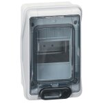 Coffret tanche plexo avec embouts  perforation directe prmonts gris 6 modules - legrand - 001906