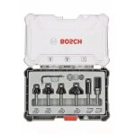 Coffret de fraises  araser et de bordage 6 pices - bosch - 2607017469