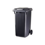 Conteneur 2 roues couvercle vert 340 l citec 195192 vert