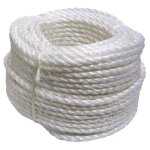 Cordage polypropyl�ne blanc 14 mm couronne de 100 m corderies tournonaises 31 / 1745