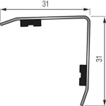 Corniére angle 50x50mm adhésive acier blanc 3m. l - dinac - 1316100 Corniére angle 50x50mm adhésive acier blanc 3m. l - dinac - 1316100