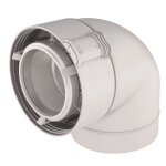 Coude 90° rolux condensation 80 / 125 pptl / pvc - ubbink - 229520 Coude 90° rolux condensation 80 / 125 pptl / pvc - ubbink - 229520