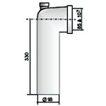 Coude wc 90 mle d 100mm avec piquage dessus - regiplast - pla