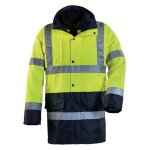 Parka 4en1 haute visibilit� hiway jaune fluo / bleu marine t3xl coverguard 70554xxxl jaune fluo