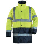 Parka hi - way haute visibilit� jaune fluo / marine txl coverguard 70452xl jaune fluo