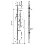 Crmone barillet axe 25mm longueur 2030mm ajustable haut et bas - ferco - g - 24534 - 20 - l - 1