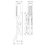 Crémone à carré 10mm à cylindre 2 clés - fuhr - vtt902z10v Crémone à carré 10mm à cylindre 2 clés - fuhr - vtt902z10v