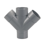 Culotte double parallle pvc mle - femelle 45 d100 wavin 3025815