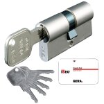 Cylindre europ�en nickel� gera f9 vari� 35 x 45 mm iseo 82fa035459