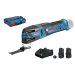 Dcoupeur - ponceur 12v gop 12v - 28 professional + 2 batteries 3 ah + chargeur + l - boxx bosch 060185800y ...