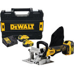 Fraiseuse  lamelles 18 v xr brushless + 2 batteries 5 ah + chargeur + coffret t - stak dewalt dcw682p2 ...