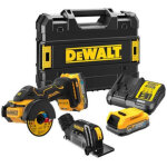 Meuleuse xr 18 v 76 mm + 2 batteries 1, 7 ah + chargeur + coffret tstak dewalt dcs438e2t - qw