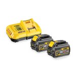 Pack 2 batteries flexvolt 18v / 54v 6ah / 2ah + 1 chargeur en boite carton dewalt dcb118t2 - qw