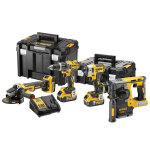 Pack 4 outils 18 v xr (dch273 + dcg405 + dcd796 + dcf887) + 3 batteries 5 ah + chargeur + coffret t - ...