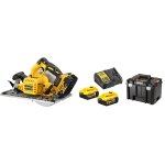 Scie circulaire xr 18v + 2 batteries 5 ah + chargeur en coffret tstak dewalt dcs572p2 - qw