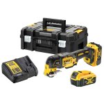 Scie oscillante 18v xr + 2 batteries 5 ah + chargeur + coffret + accessoires dewalt dcs356p2 - qw