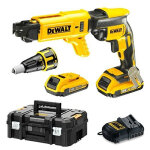 Visseuse plaquiste 18 v + 2 batteries 2 ah + chargeur + coffret tstak dewalt dcf620d2k - qw