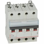Disjoncteur dx 6000 10ka bornes  vis 4p 400v courbe c pour peigne hx traditionnel 16a - legrand - ...