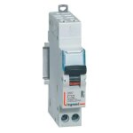 Disjoncteur phase + neutre dnx 4500 6ka arrive bornes automatiques 1 module 1p + n 230v 32a - legrand ...