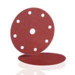 Disque abrasif 9 trous bw115 150 mm grain 80 boite de 50 - hermes - 6537827
