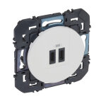 Double chargeur usb dooxie 3a finition blanc type - c - legrand - 600345